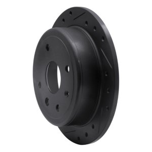 Chevrolet Optra Brake Rotor (1) - Rear Left - R1 Concepts - Drilled & Slotted - Black - `04-`10